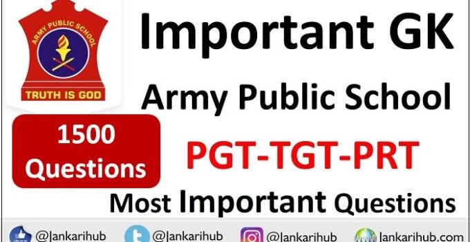 army public school important general knowledge