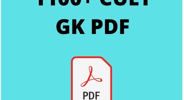 CUET GK PDF