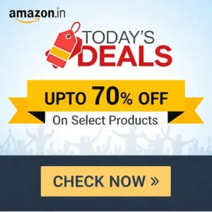 Amazon Deals with blue background