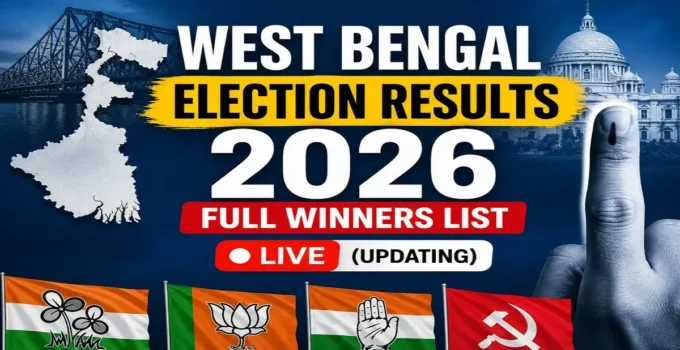 West Bengal Election Result 2026 Party Wise